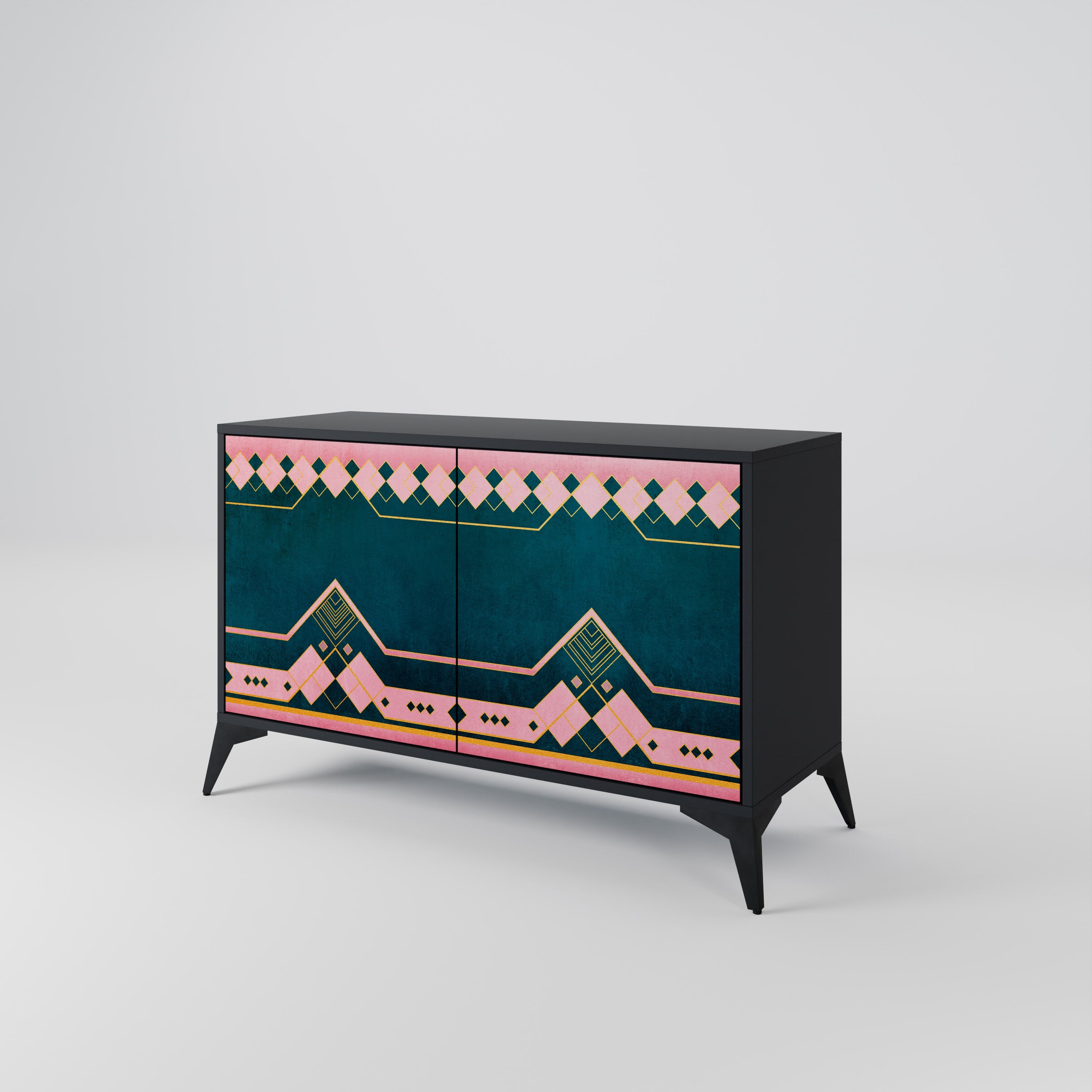 ROYAL COMPOSITION Sideboard mit 2 Türen in Schwarz