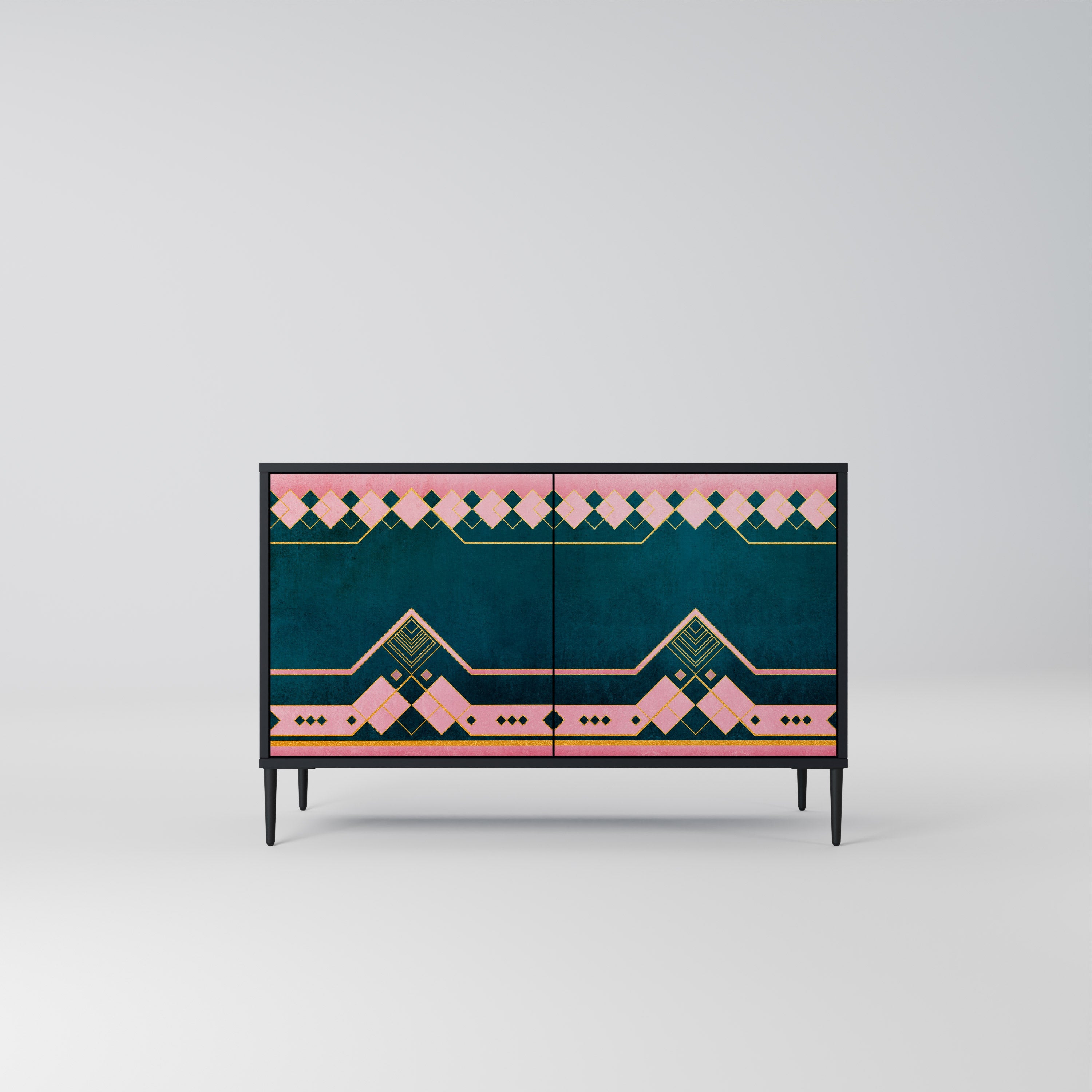 ROYAL COMPOSITION Sideboard mit 2 Türen in Schwarz