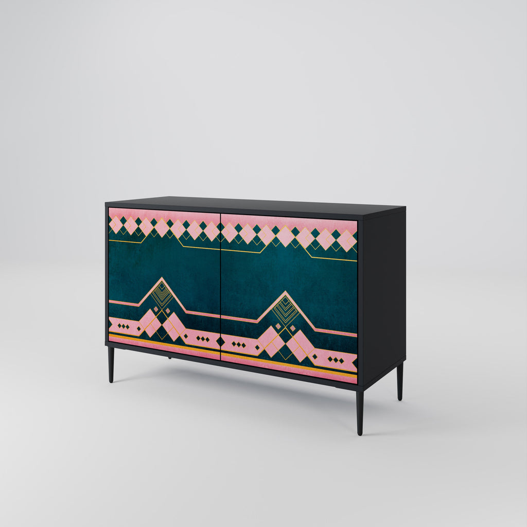 ROYAL COMPOSITION Sideboard mit 2 Türen in Schwarz