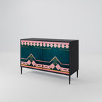 ROYAL COMPOSITION Sideboard mit 2 Türen in Schwarz