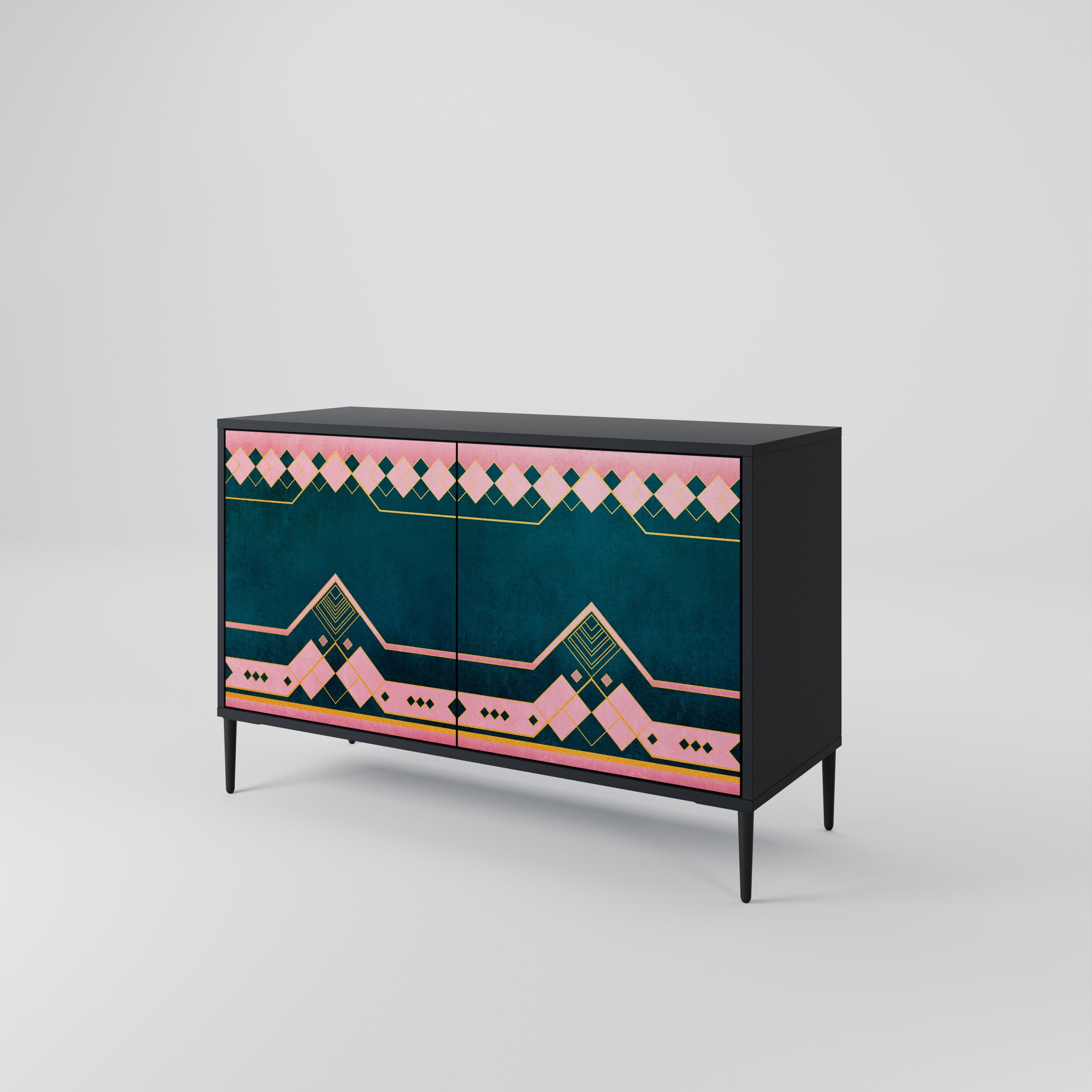 ROYAL COMPOSITION Sideboard mit 2 Türen in Schwarz