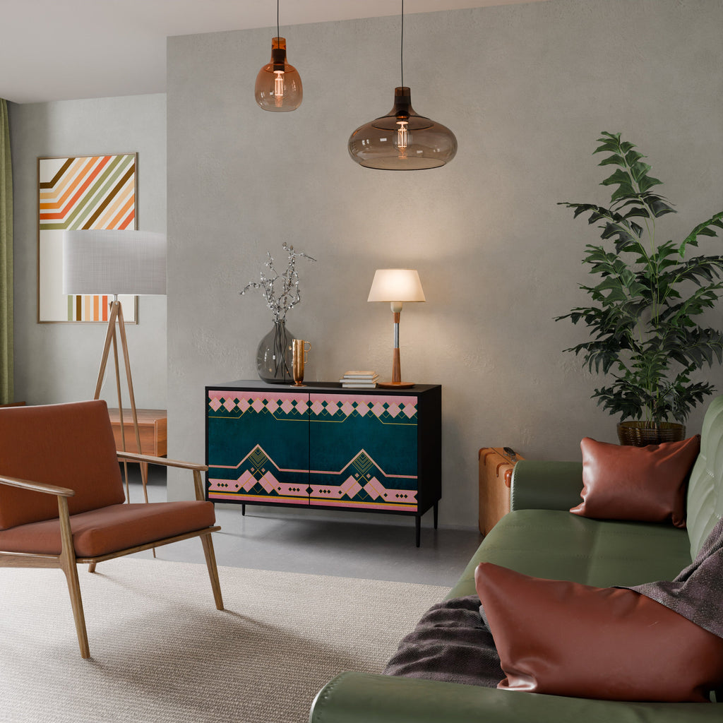 ROYAL COMPOSITION Sideboard mit 2 Türen in Schwarz