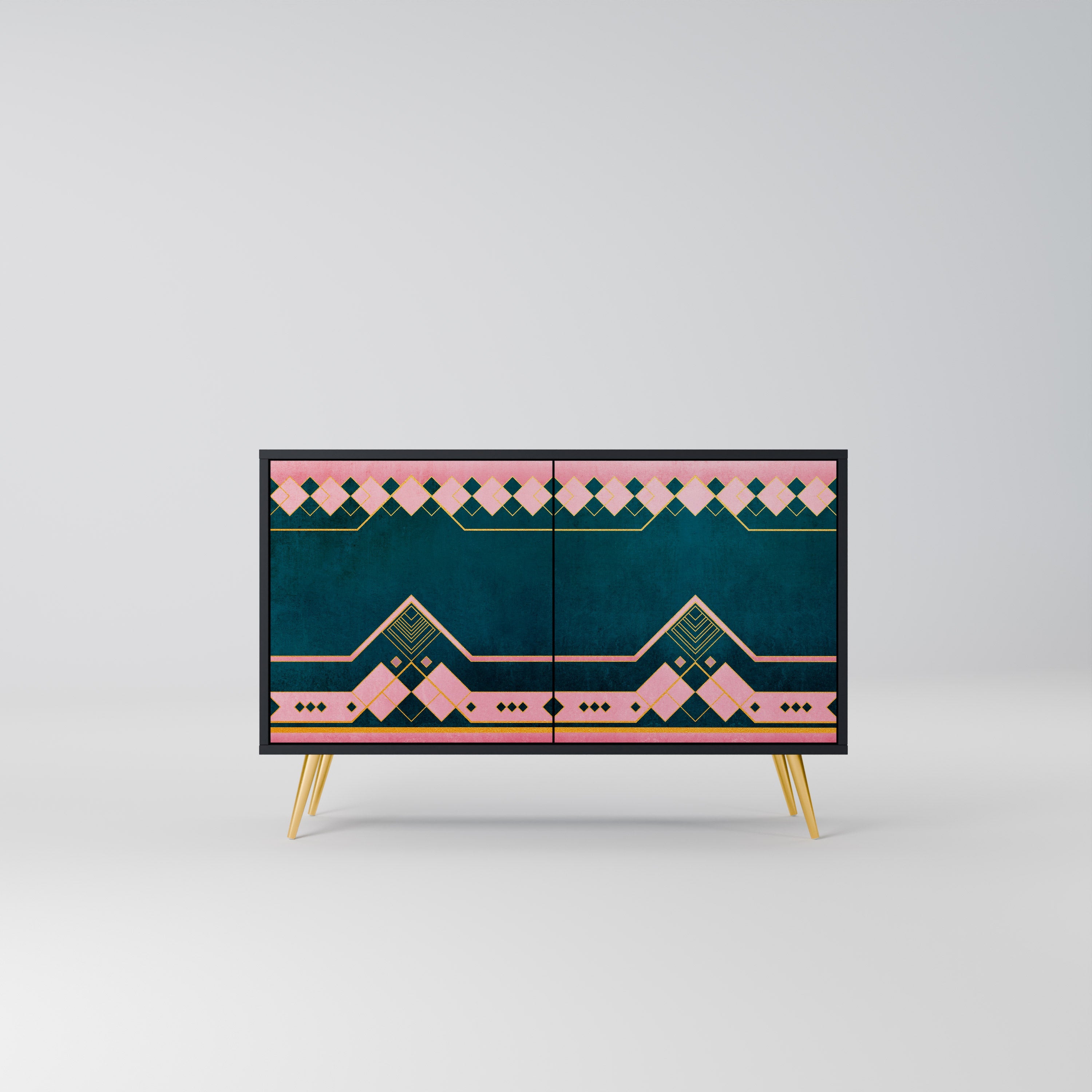 ROYAL COMPOSITION Sideboard mit 2 Türen in Schwarz