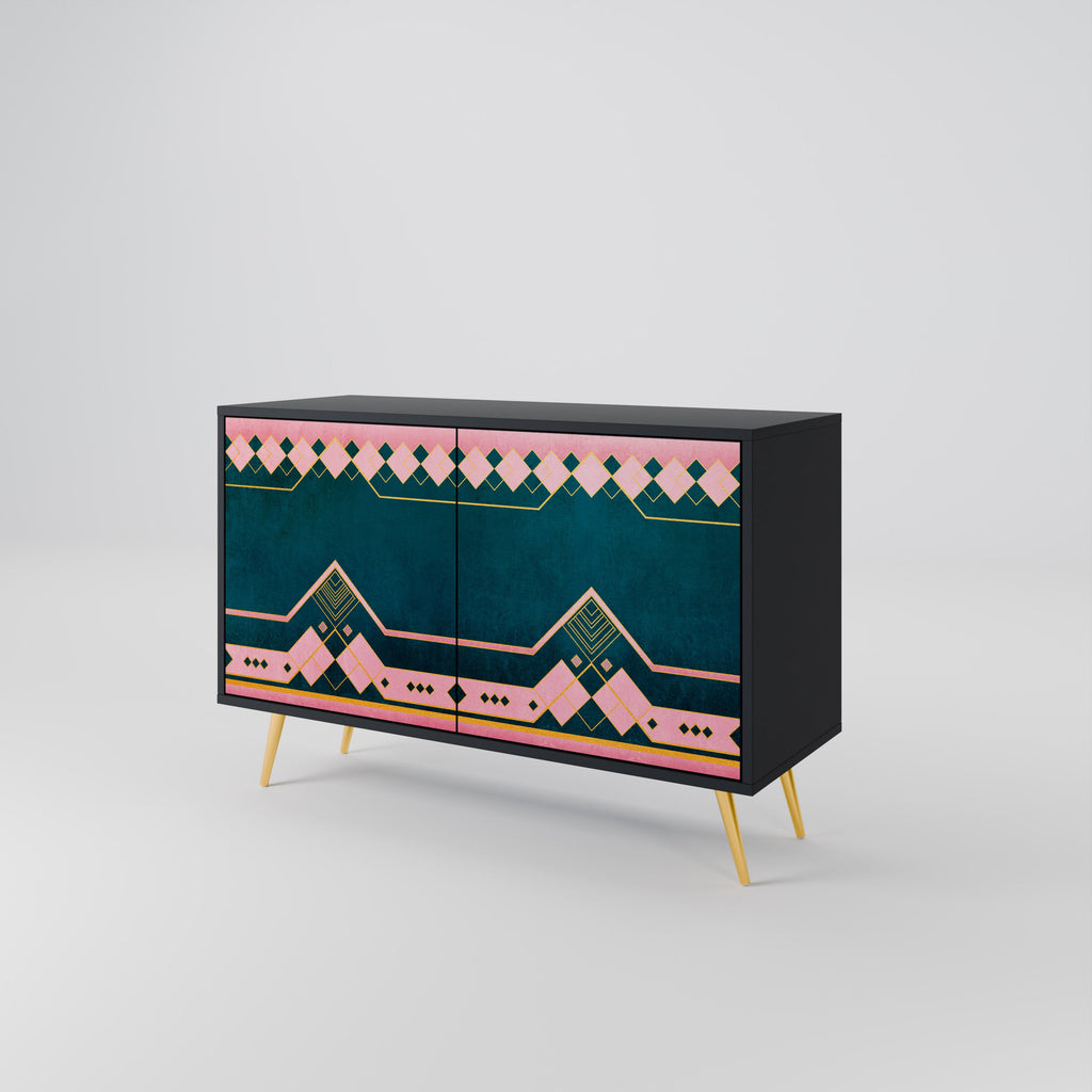 ROYAL COMPOSITION Sideboard mit 2 Türen in Schwarz