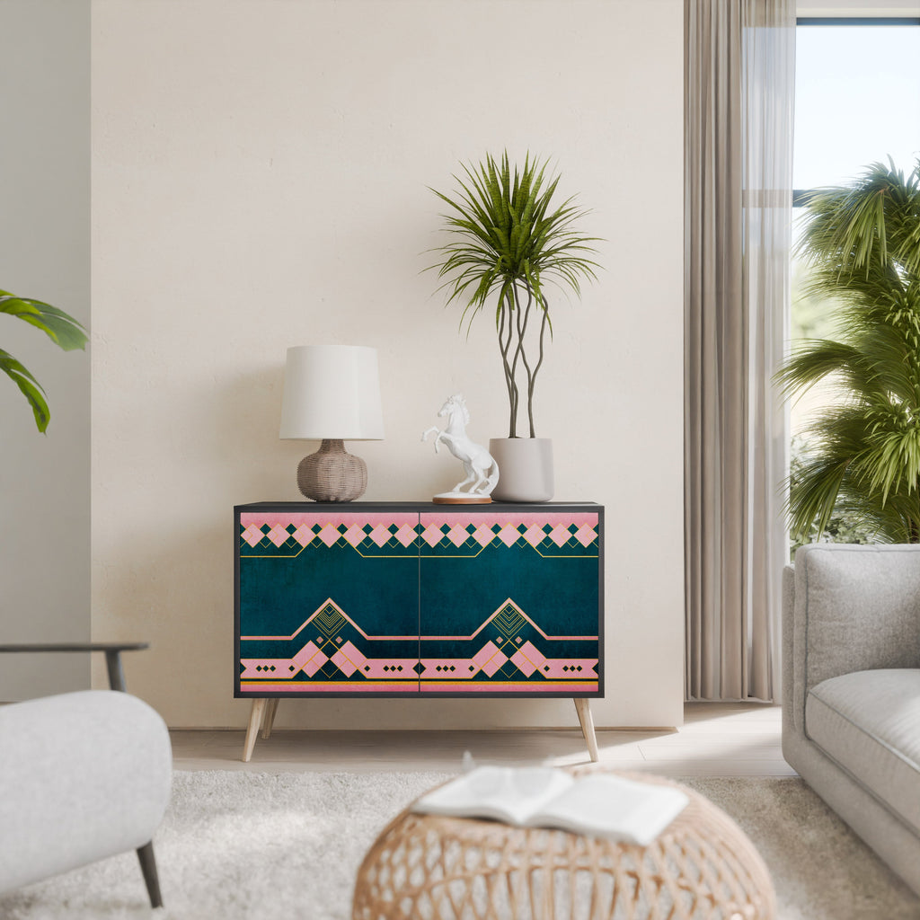 ROYAL COMPOSITION Sideboard mit 2 Türen in Schwarz