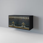 ROYAL ORDINARINESS Sideboard mit 2 Türen in Schwarz