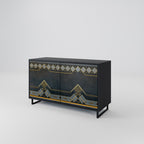 ROYAL ORDINARINESS Sideboard mit 2 Türen in Schwarz