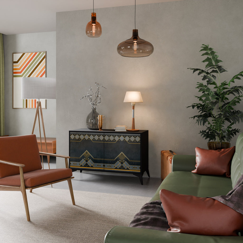 ROYAL ORDINARINESS Sideboard mit 2 Türen in Schwarz