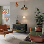 ROYAL ORDINARINESS Sideboard mit 2 Türen in Schwarz