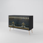 ROYAL ORDINARINESS Sideboard mit 2 Türen in Schwarz
