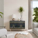 ROYAL ORDINARINESS Sideboard mit 2 Türen in Schwarz