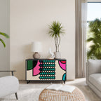 GEOMETRIC RHAPSODY Sideboard mit 2 Türen in Schwarz