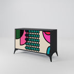 GEOMETRIC RHAPSODY Sideboard mit 2 Türen in Schwarz