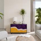 INDEPENDENT BORDER Sideboard mit 2 Türen in Schwarz