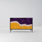 INDEPENDENT BORDER Sideboard mit 2 Türen in Schwarz