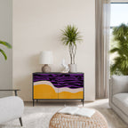 INDEPENDENT BORDER Sideboard mit 2 Türen in Schwarz