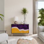 INDEPENDENT BORDER Sideboard mit 2 Türen in Schwarz