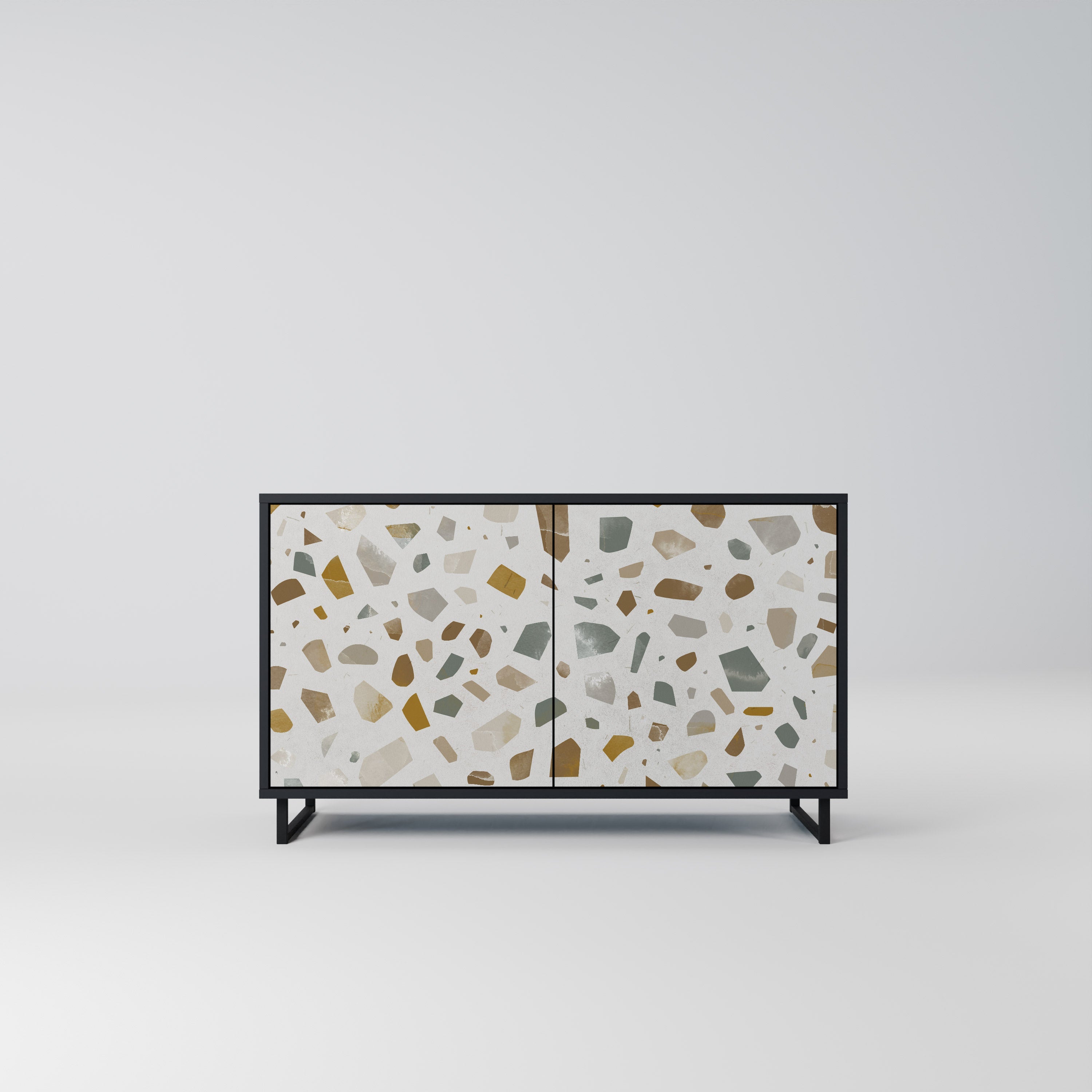 PIECES OF TOMORROW Sideboard mit 2 Türen in Schwarz