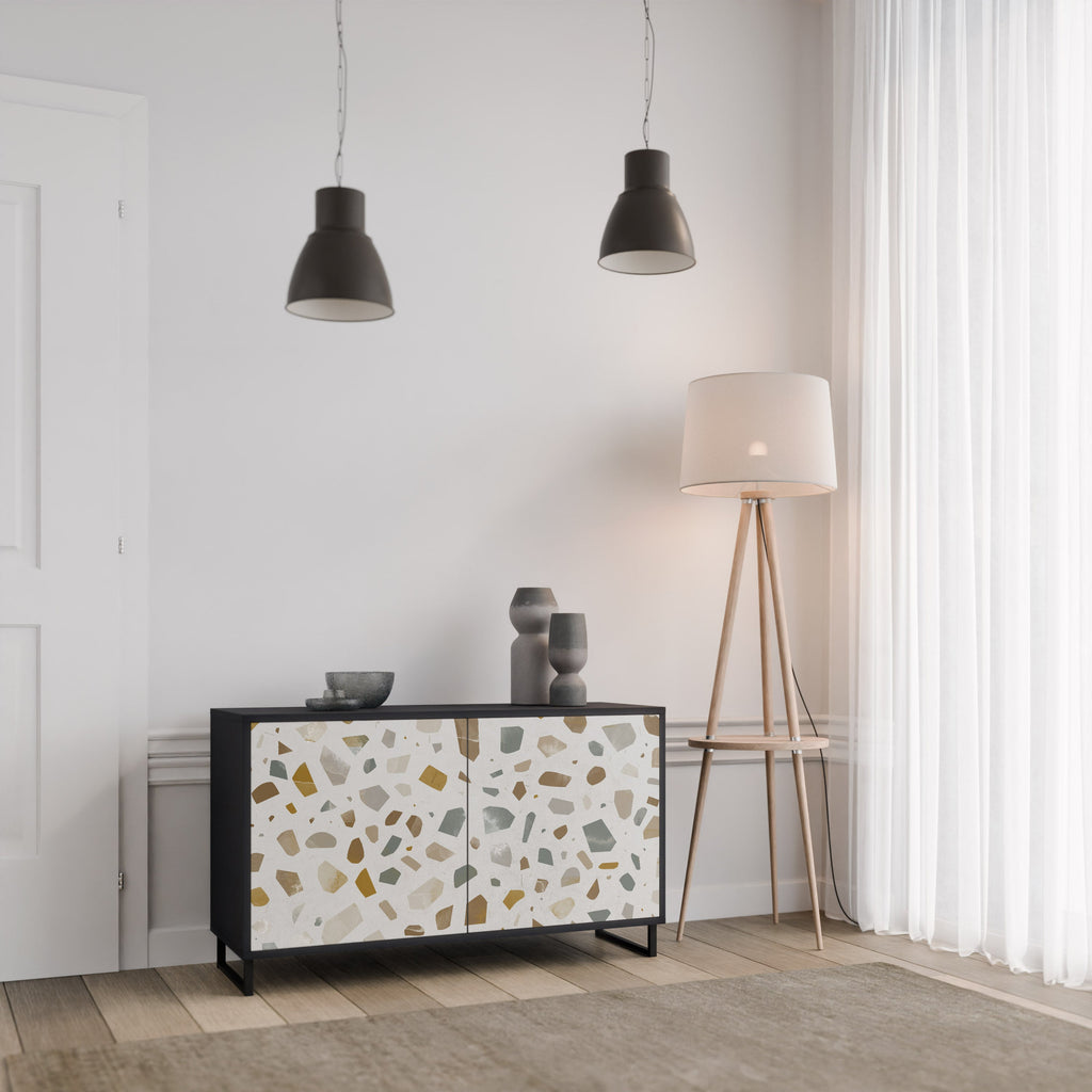 PIECES OF TOMORROW Sideboard mit 2 Türen in Schwarz