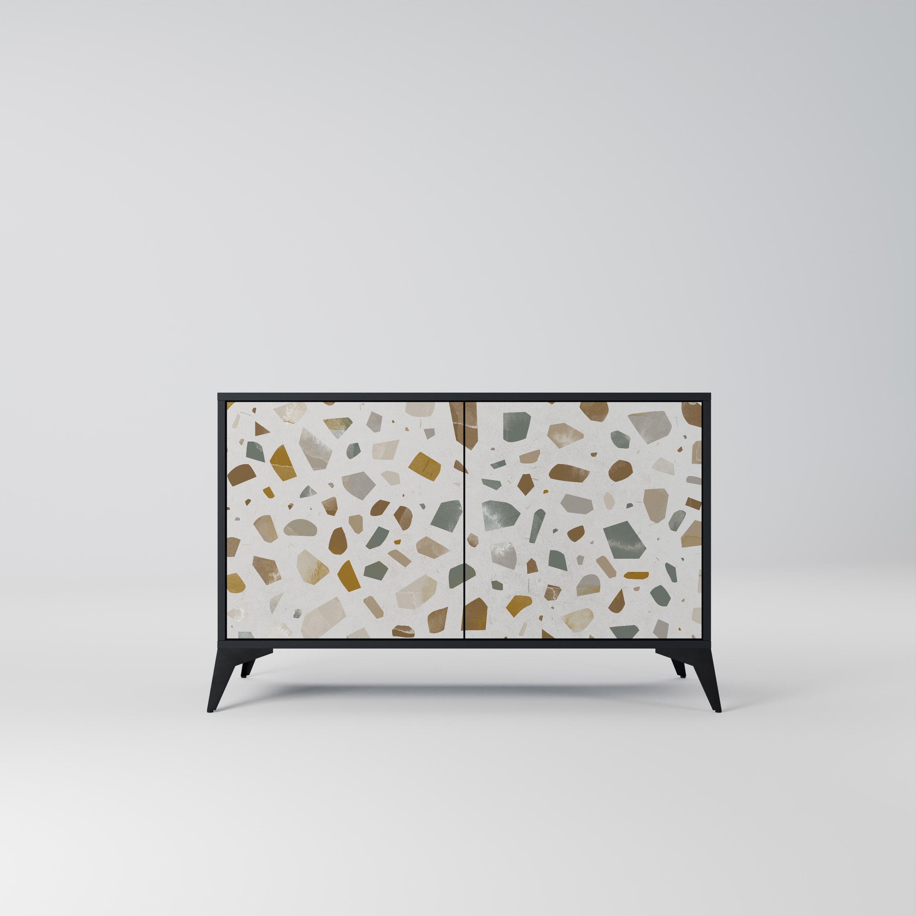 PIECES OF TOMORROW Sideboard mit 2 Türen in Schwarz