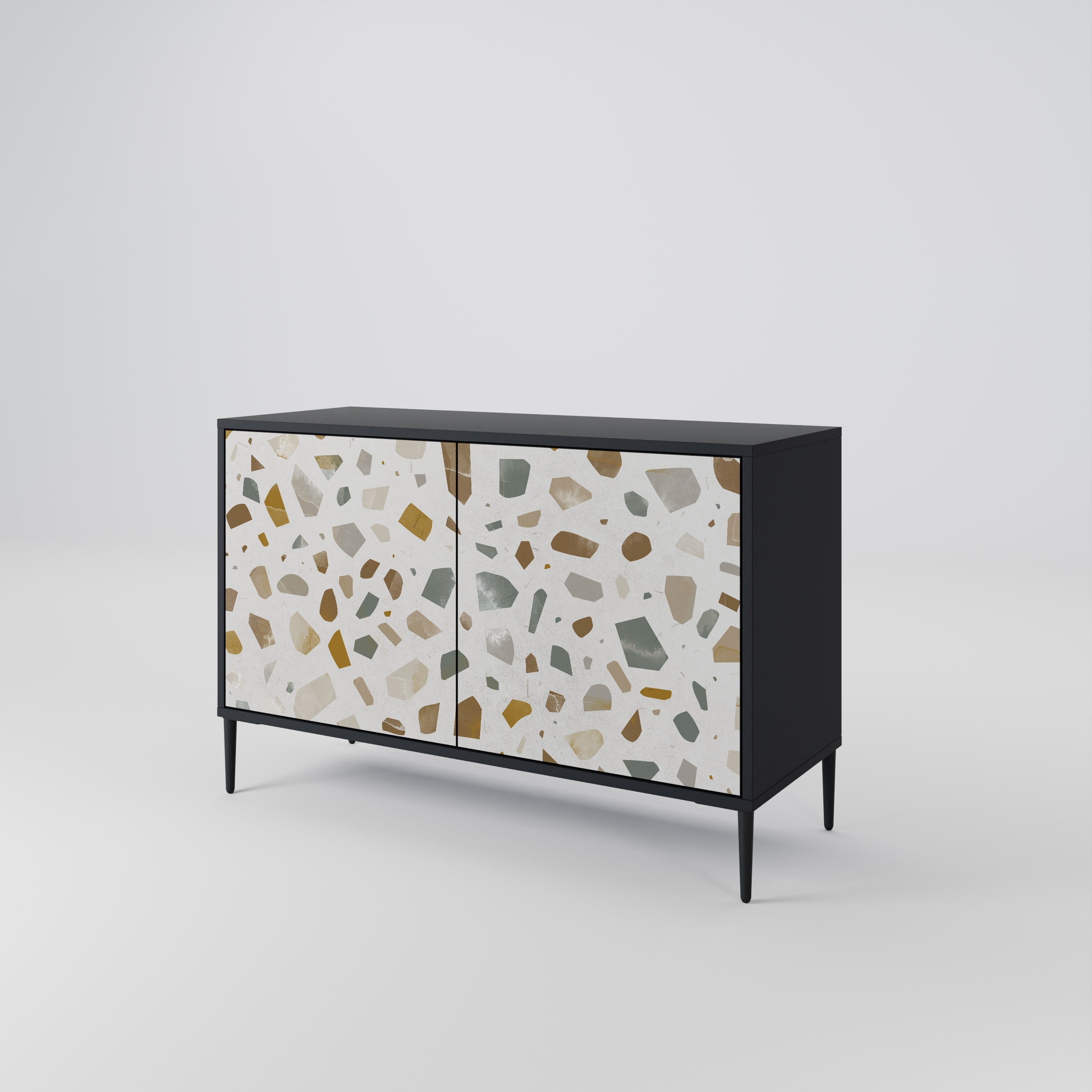 PIECES OF TOMORROW Sideboard mit 2 Türen in Schwarz