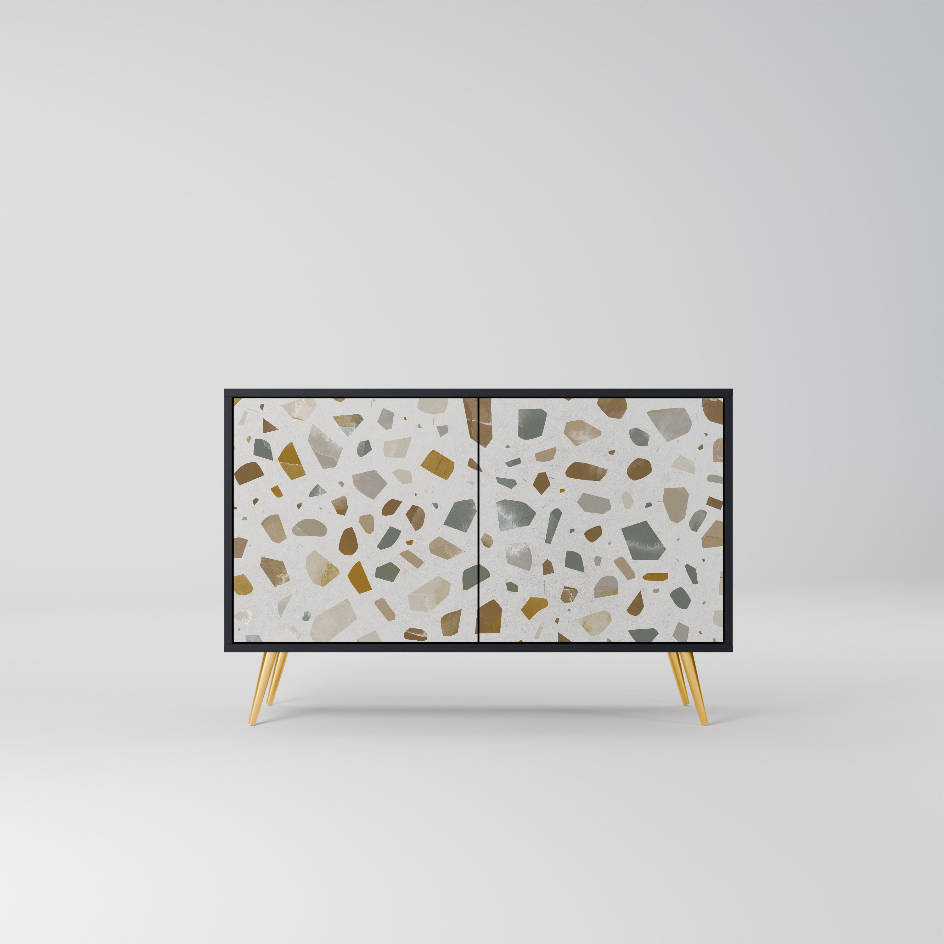 PIECES OF TOMORROW Sideboard mit 2 Türen in Schwarz