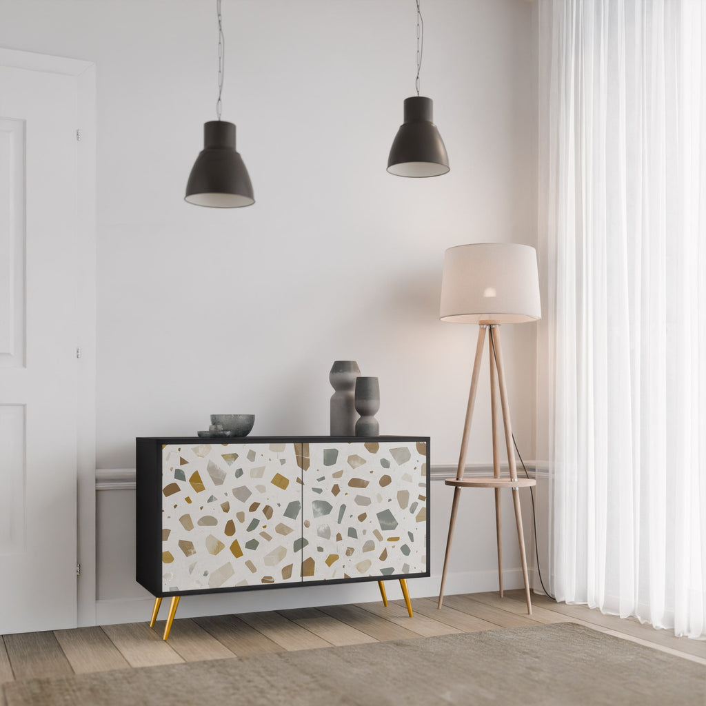 PIECES OF TOMORROW Sideboard mit 2 Türen in Schwarz