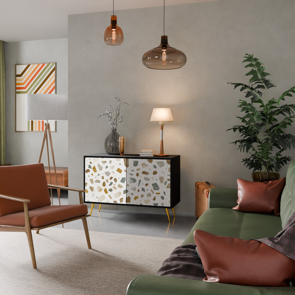 PIECES OF TOMORROW Sideboard mit 2 Türen in Schwarz