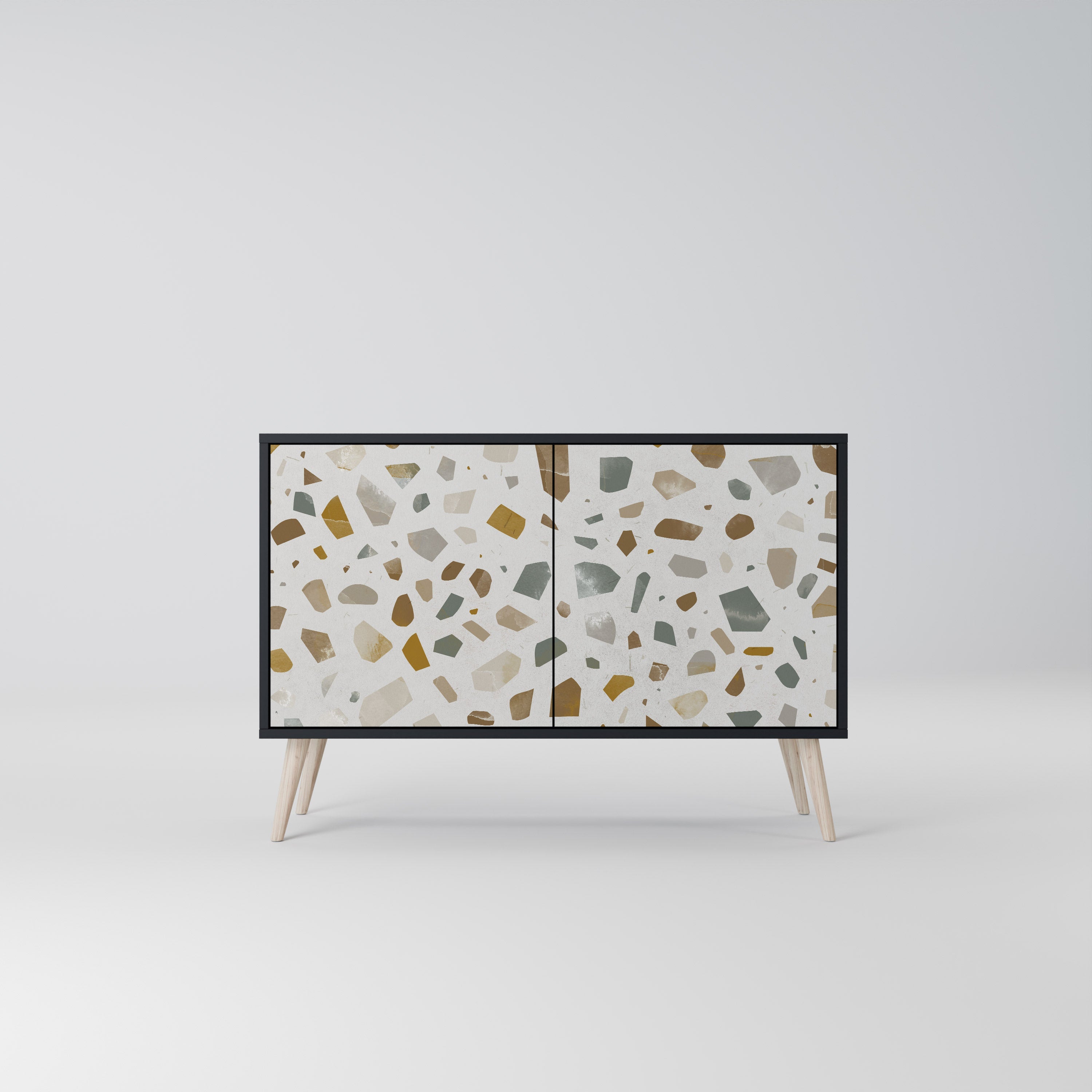 PIECES OF TOMORROW Sideboard mit 2 Türen in Schwarz