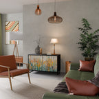 BIRCH KALEIDOSCOPE Sideboard mit 2 Türen in Schwarz