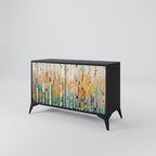 BIRCH KALEIDOSCOPE Sideboard mit 2 Türen in Schwarz