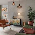 BIRCH KALEIDOSCOPE Sideboard mit 2 Türen in Schwarz