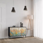 BIRCH KALEIDOSCOPE Sideboard mit 2 Türen in Schwarz