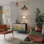 BIRCH KALEIDOSCOPE Sideboard mit 2 Türen in Schwarz