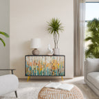 BIRCH KALEIDOSCOPE Sideboard mit 2 Türen in Schwarz