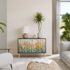 BIRCH KALEIDOSCOPE Sideboard mit 2 Türen in Schwarz