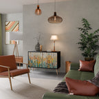 BIRCH KALEIDOSCOPE Sideboard mit 2 Türen in Schwarz