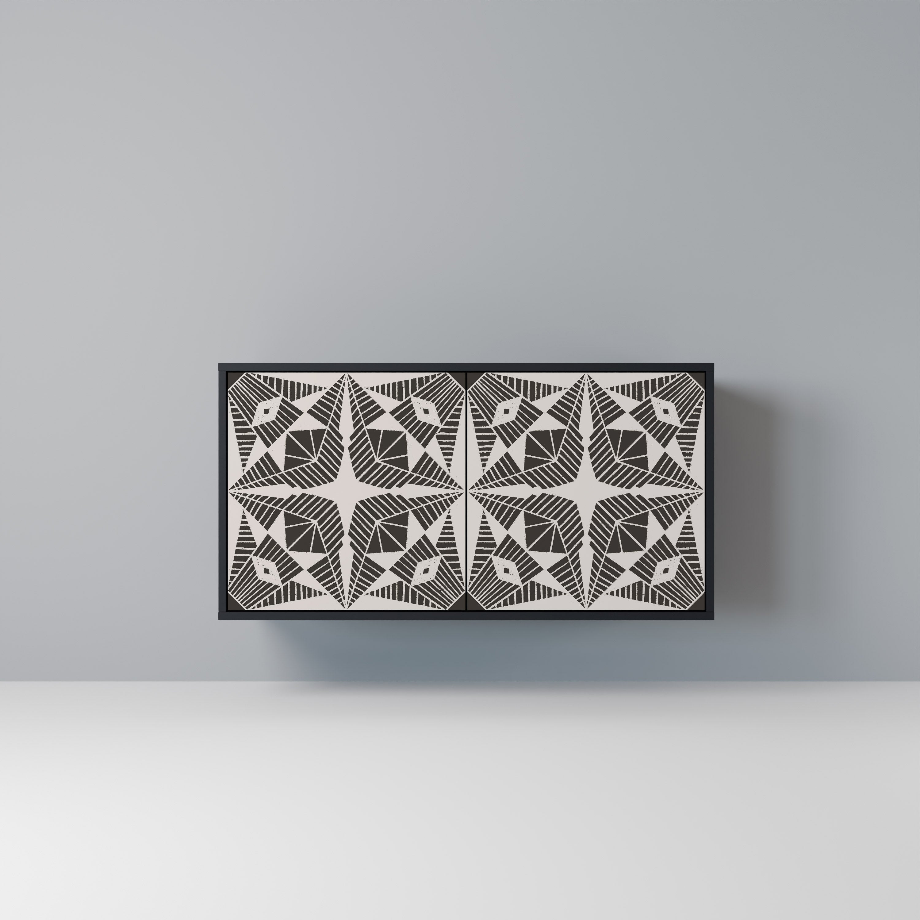 MONOCHROME NEXUS Sideboard mit 2 Türen in Schwarz