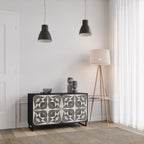 MONOCHROME NEXUS Sideboard mit 2 Türen in Schwarz