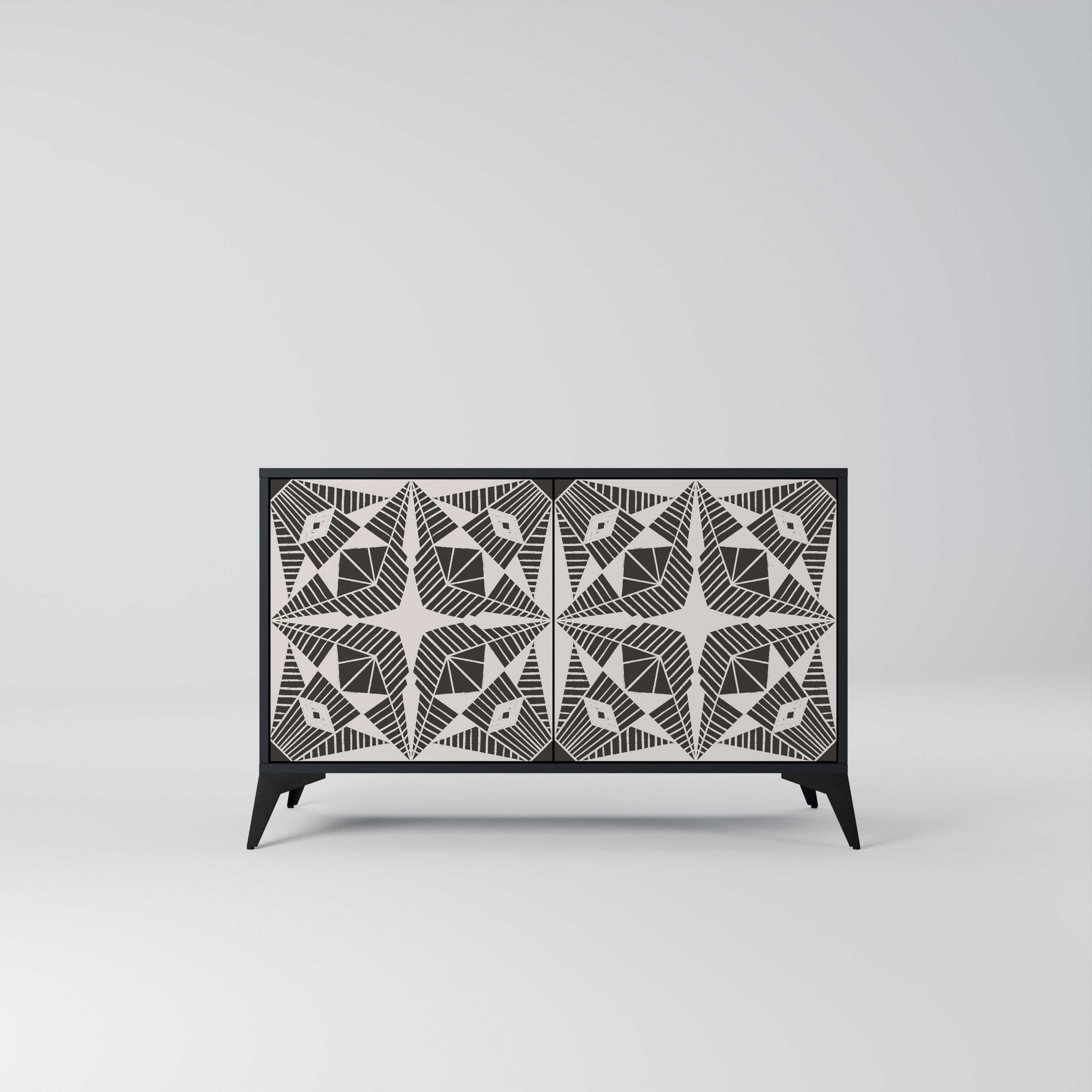 MONOCHROME NEXUS Sideboard mit 2 Türen in Schwarz