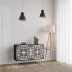 MONOCHROME NEXUS Sideboard mit 2 Türen in Schwarz