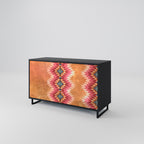 INDIAN FOLK Sideboard mit 2 Türen in Schwarz