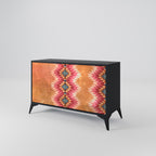 INDIAN FOLK Sideboard mit 2 Türen in Schwarz