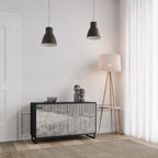 GRAIN LINES Sideboard mit 2 Türen in Schwarz