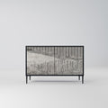 GRAIN LINES Sideboard mit 2 Türen in Schwarz