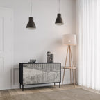 GRAIN LINES Sideboard mit 2 Türen in Schwarz