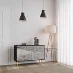 GRAIN LINES Sideboard mit 2 Türen in Schwarz