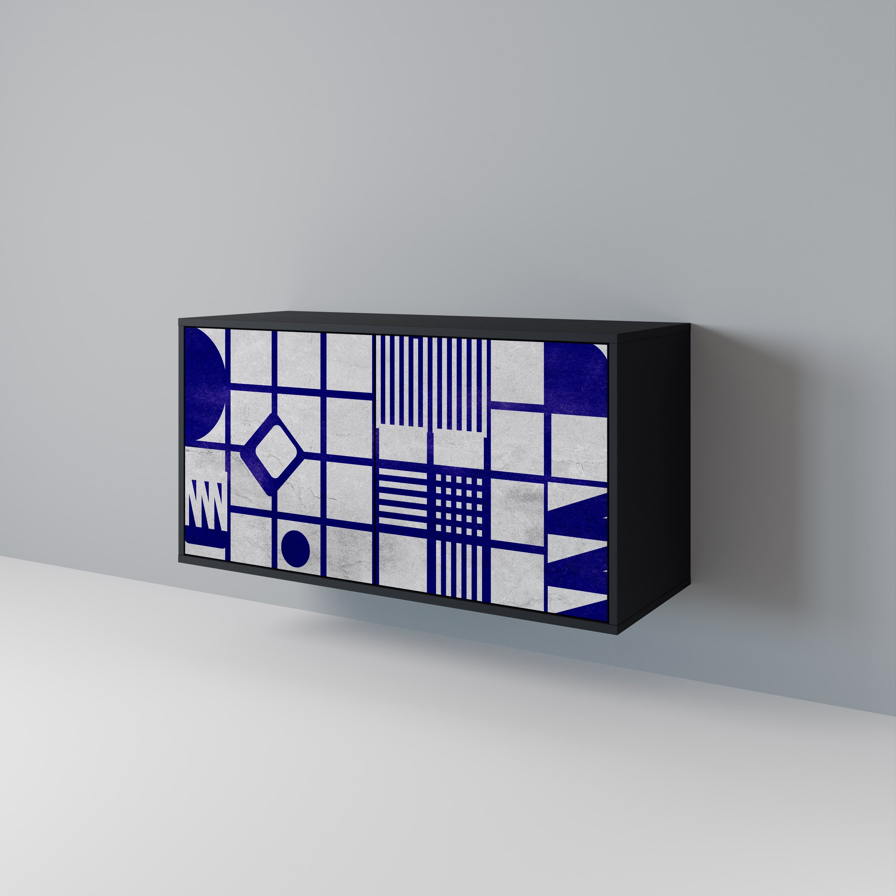 THE RIGHT PLACES Sideboard mit 2 Türen in Schwarz