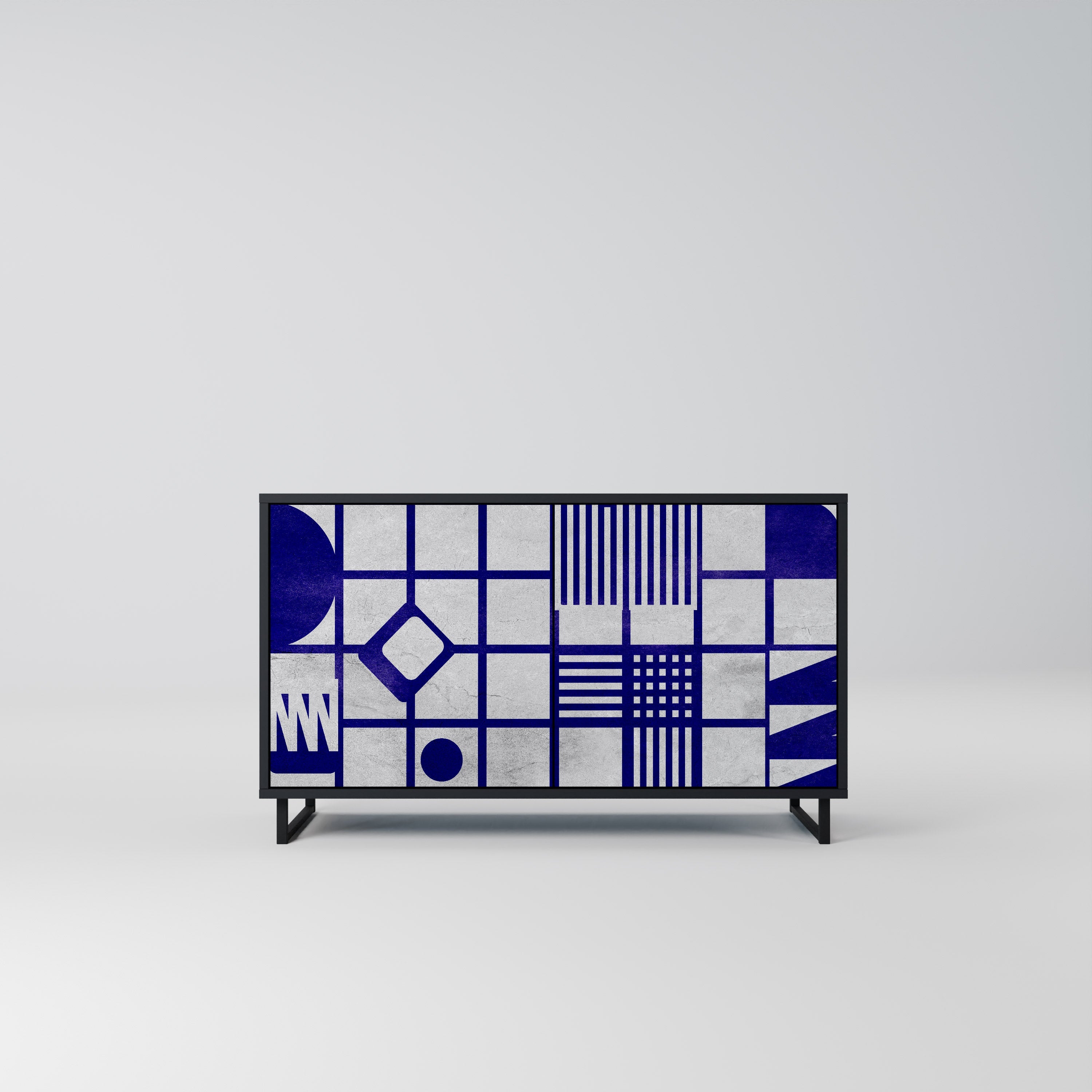 THE RIGHT PLACES Sideboard mit 2 Türen in Schwarz