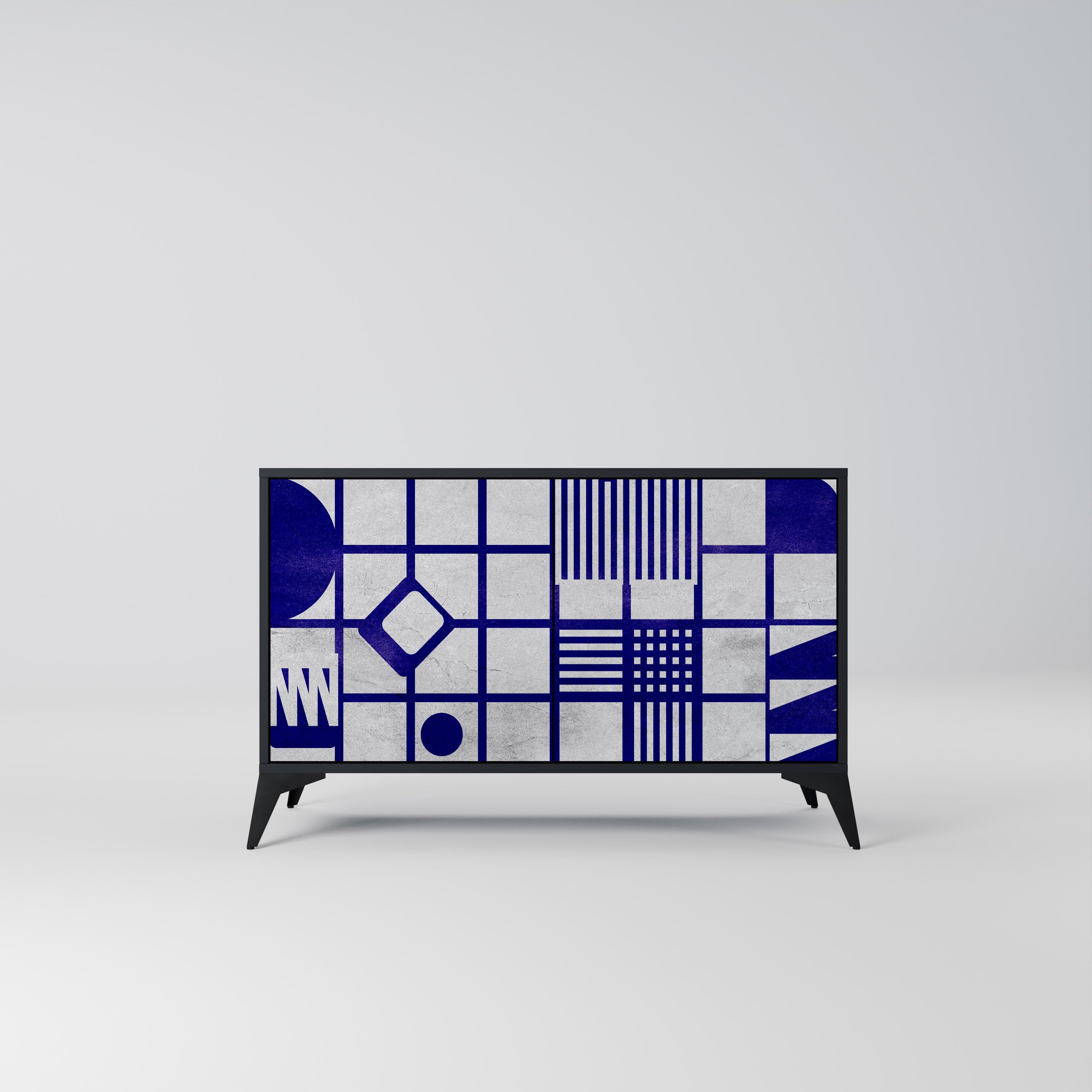 THE RIGHT PLACES Sideboard mit 2 Türen in Schwarz